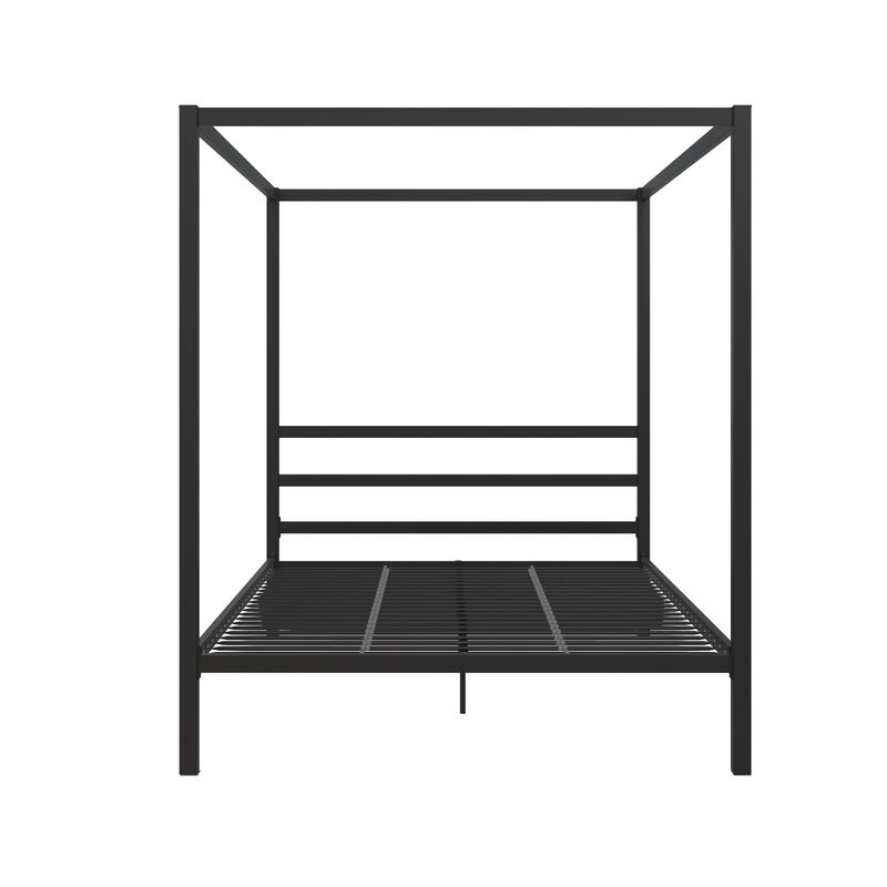 DHP Modern Metal Canopy Bed, Queen, Black