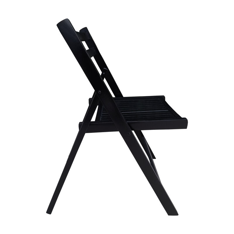 Furniture Slatted Wood Folding Special Event Chair, Set Of 4, Folding Chair, Foldable