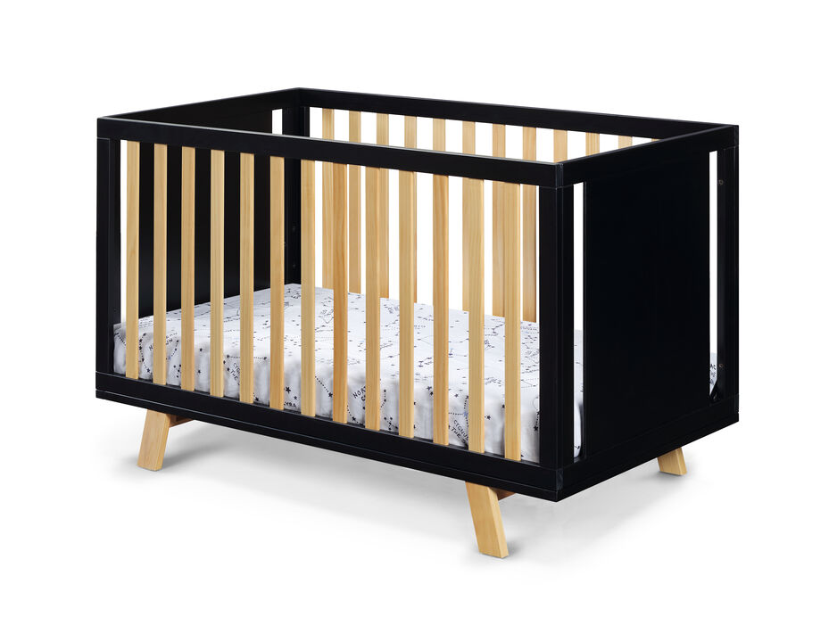 Suite Bebe Livia 3-in-1 Convertible Crib Black/Natural