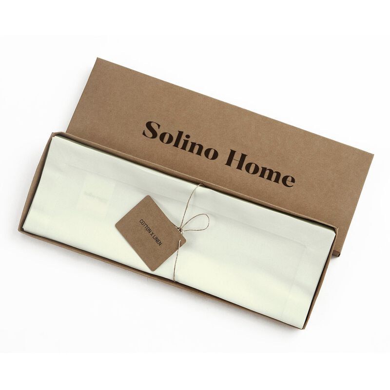 Solino Home Cotton Linen 14 x 19 Inch Placemats Set of 6 | Dru - Cotton Linen Plain
