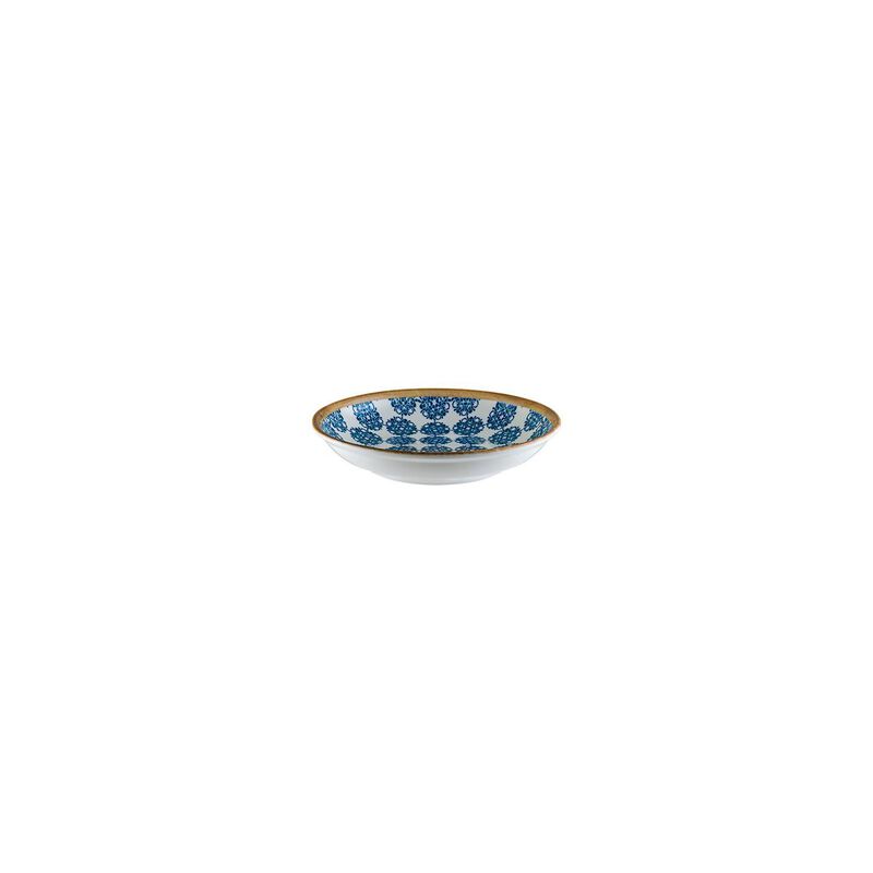 Calif dia.6" h:1.5" 11 oz. Round Decorated Porcelain Bowl (Set of 4)