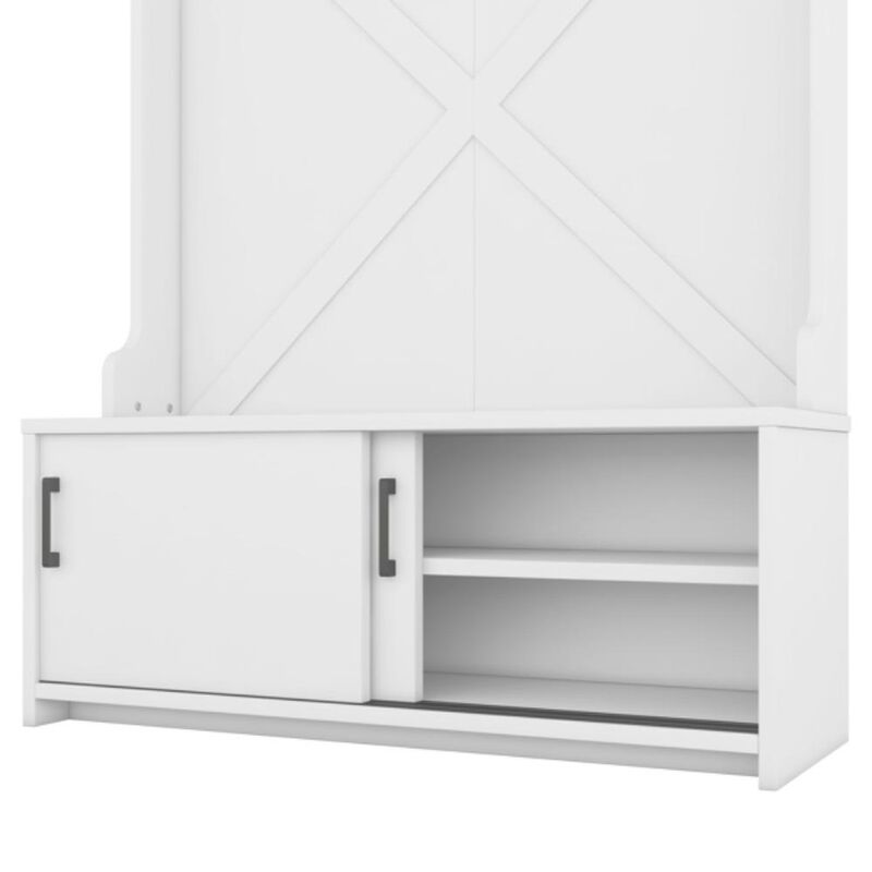 Hall Tree with Storage Bench & Coat Hooks – Entryway & Mudroom Organizer