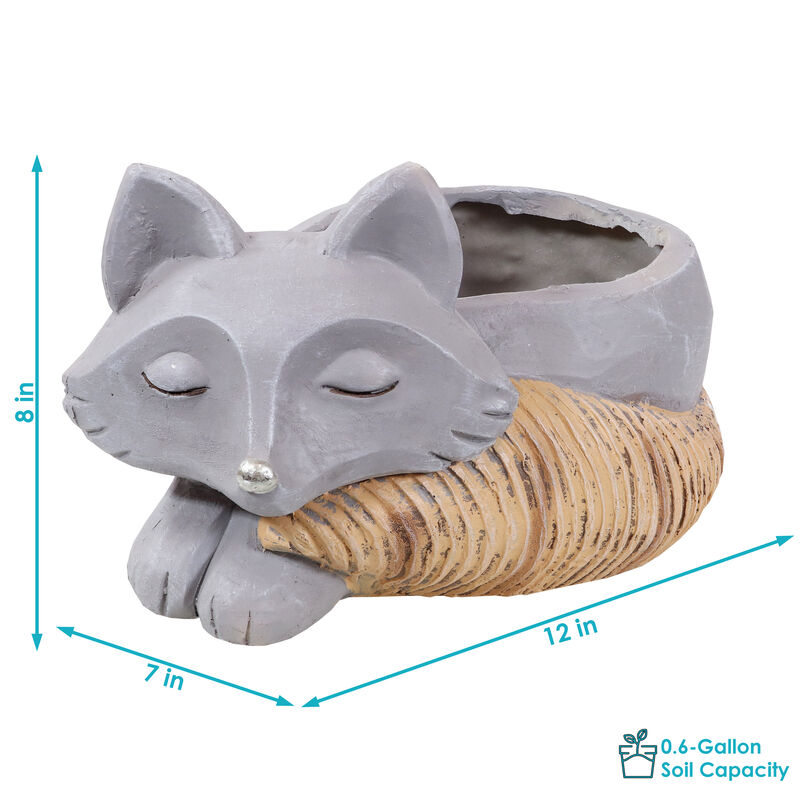 Sunnydaze Magnesium Oxide Finley the Fox Indoor Plater Statue - 8 in