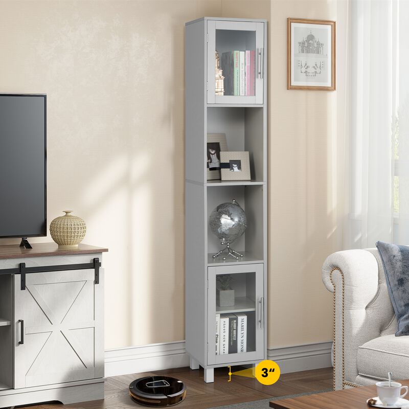 Tall Tower Bathroom Storage Cabinet and Organizer Display Shelves for Bedroom