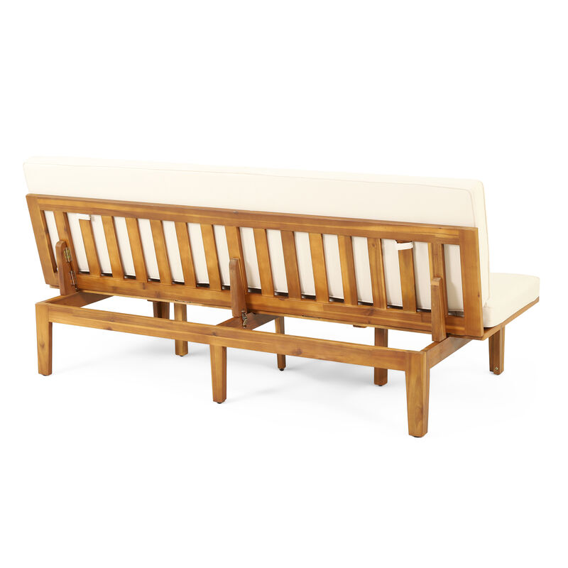 Merax Outdoor Acacia Wood Sofa Daybed Bed
