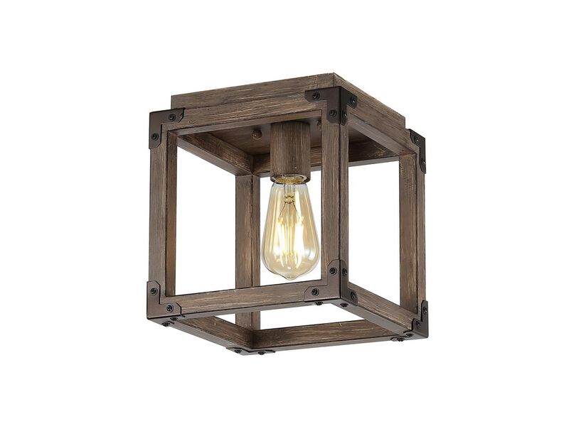 Magnolia Iron Rustic Farmhouse LED Flush Mount