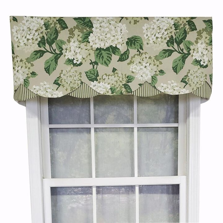 RLF Home Luxurious Modern Design Classic Summer Wind Petticoat Style Window Valance 50" x 15" Black