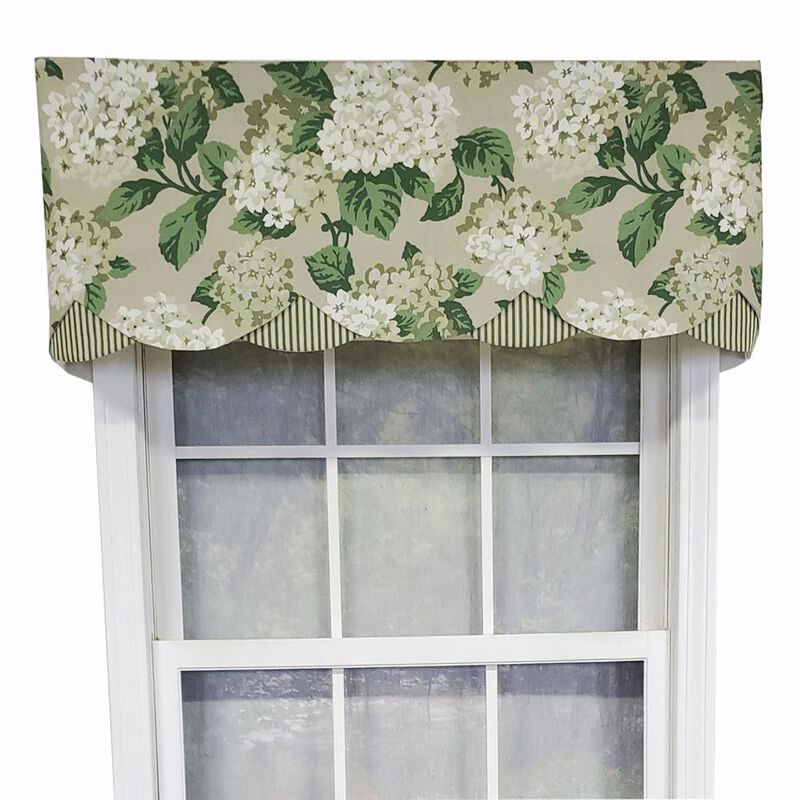 RLF Home Luxurious Modern Design Classic Summer Wind Petticoat Style Window Valance 50" x 15" Black