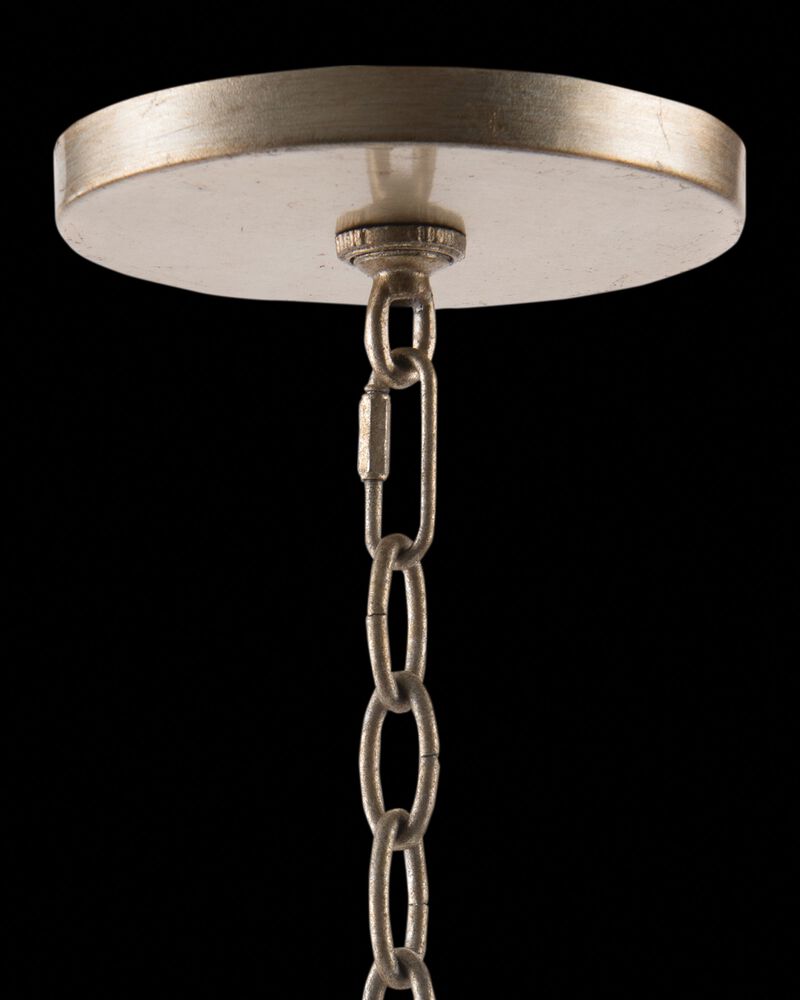 Bent-Crystal Eight-Light Chandelier