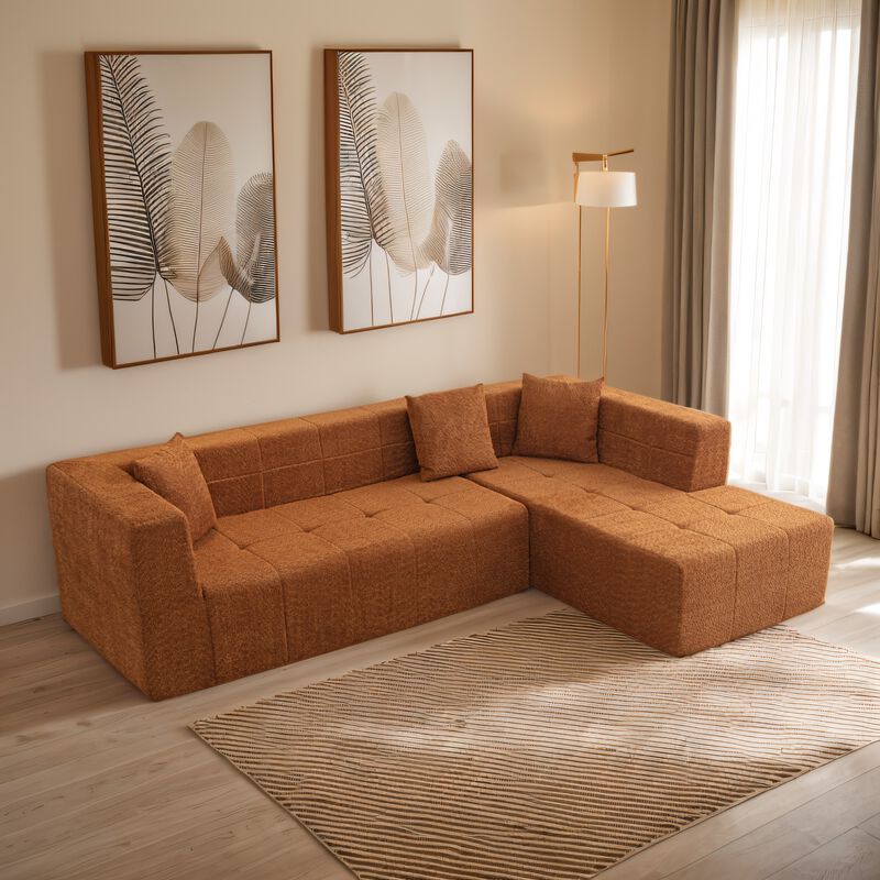 Merax Modular L-Shaped Sectional Floor Sofa Couch