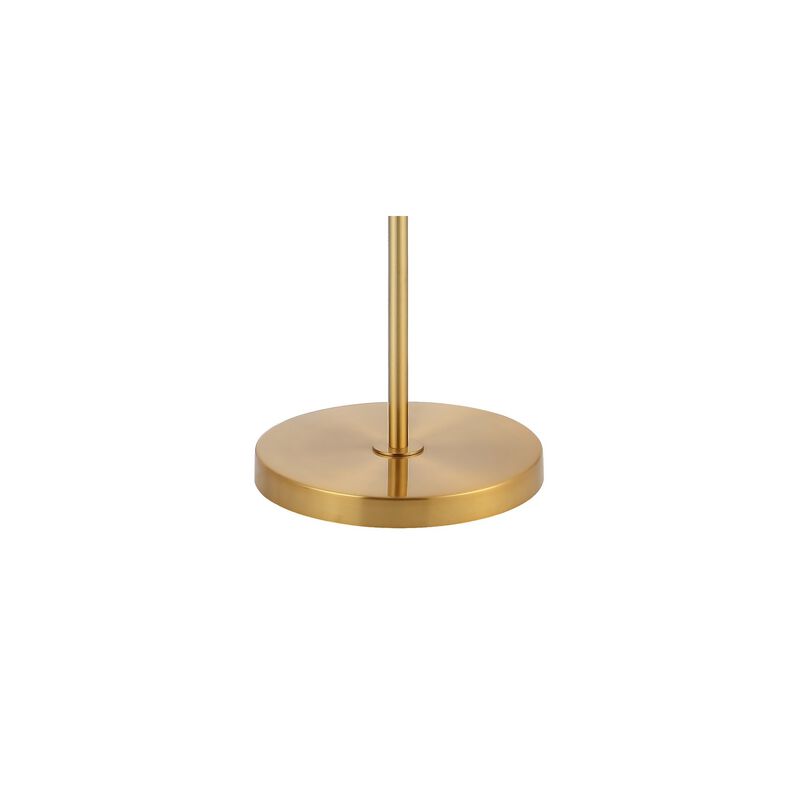 Kathryn Iron/Seeded Glass Adjustable Head Modern LED Floor Lamp