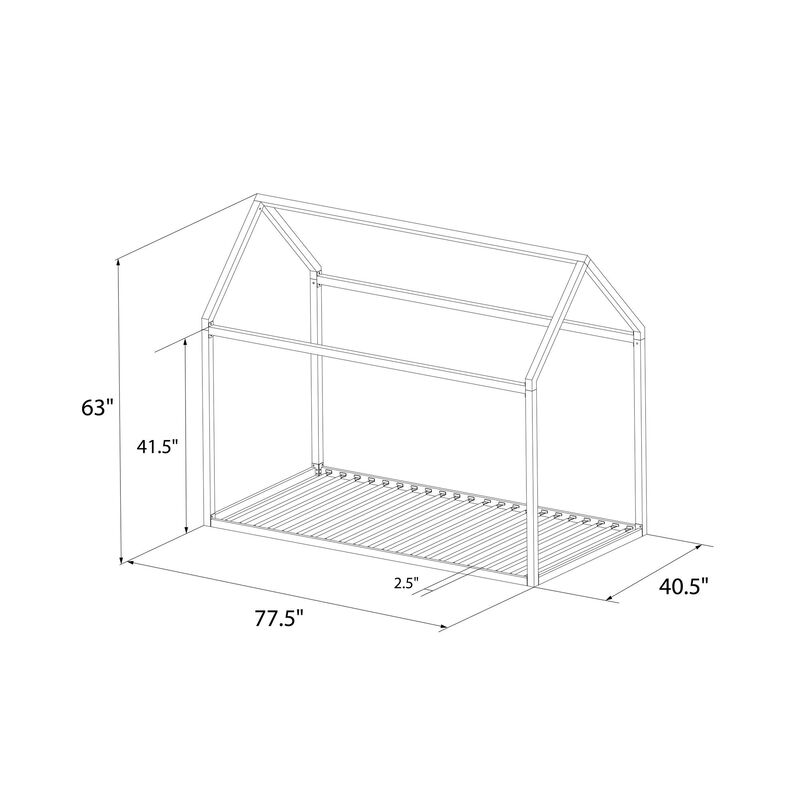 Little Seeds Skyler Metal Montessori House Bed