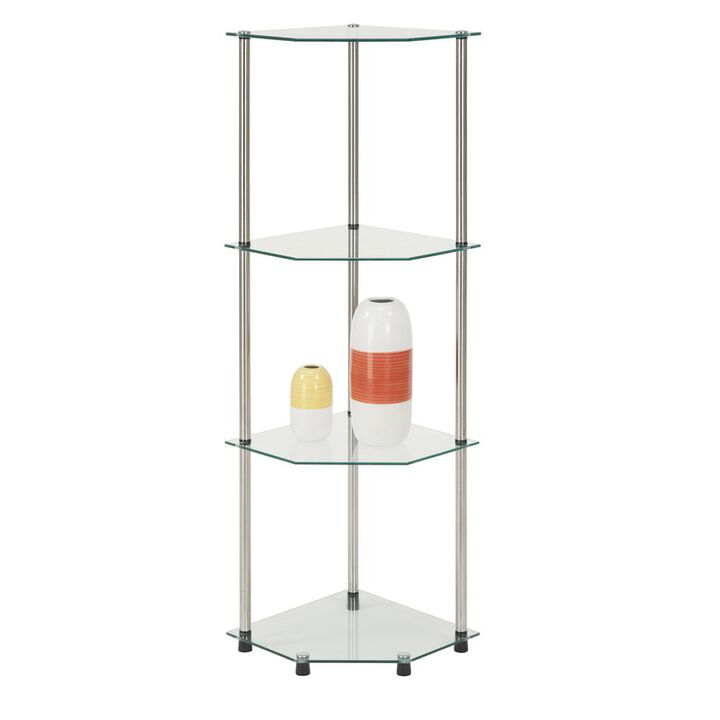 Convience Concept, Inc. Designs2Go Classic Glass 4 Tier Corner Shelf