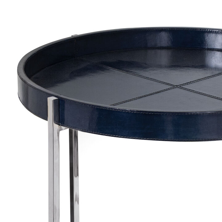 Derby Leather Tray Table