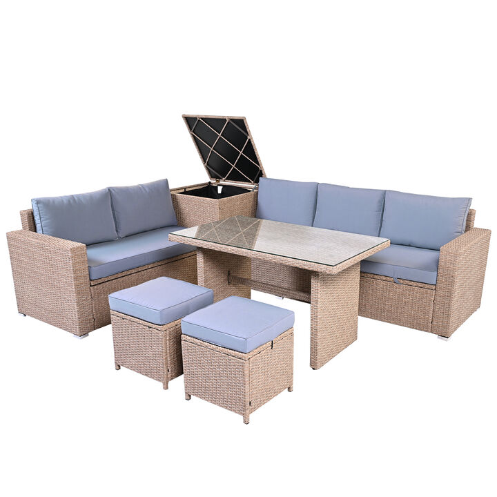 Merax All Weather PE Rattan Sofa Set
