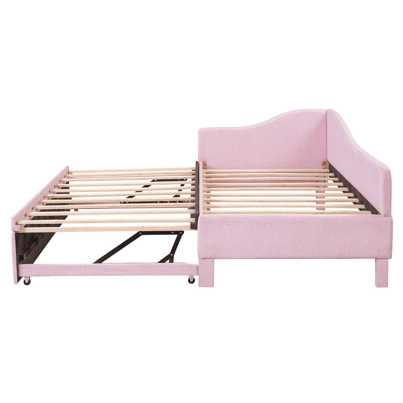Merax Upholstered L-Shaped Daybed with Pop Up Trundle