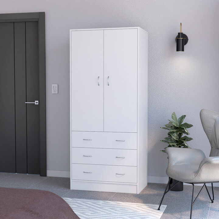 Armoire Ramey, Bedroom, White