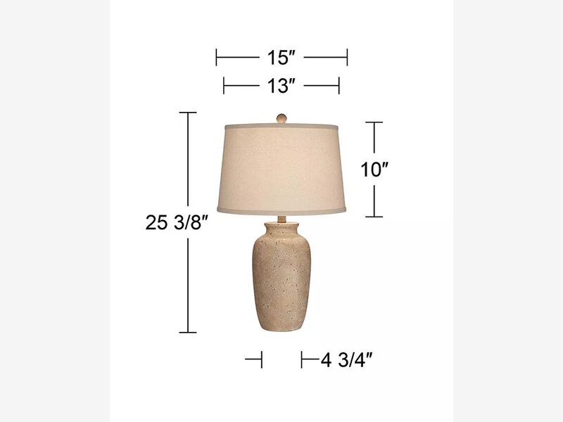 Regency Hill 25 1/2" High Farmhouse Rustic Coastal Country Cottage Table Lamps Set of 2