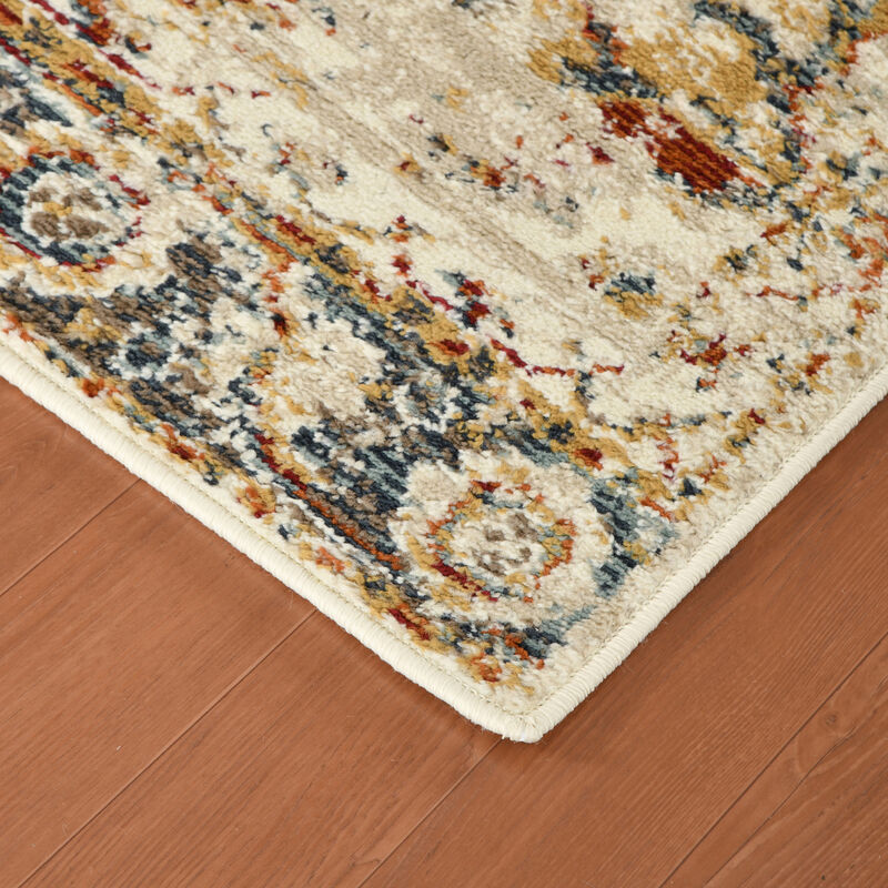 Allure Marmet Gold Medallion Area Rug 5'1"x7'6"