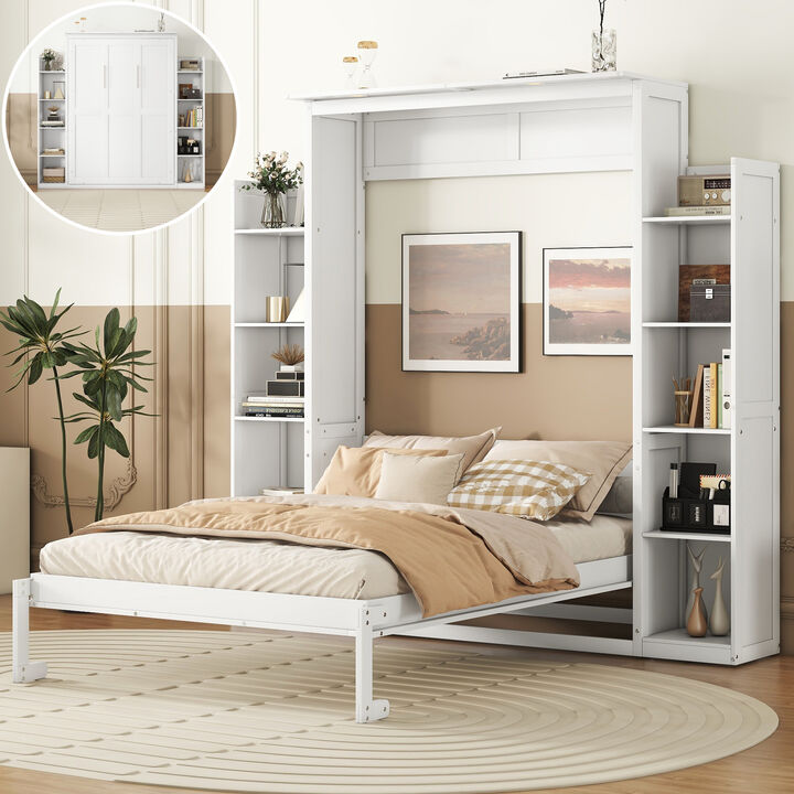 Merax Classical Murphy Bed with LED Lights
