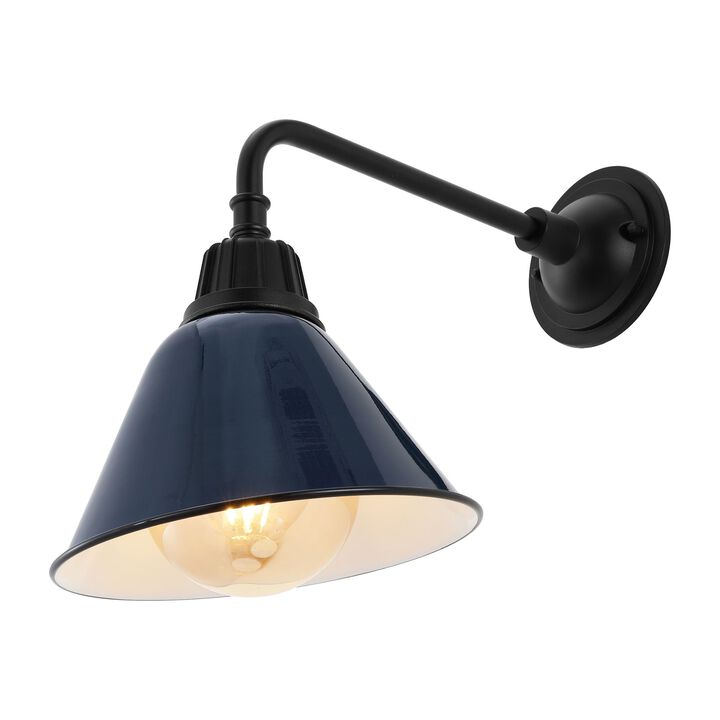 Croydon Farmhouse Industrial Indoor/Outdoor Iron LED Gooseneck Arm Outdoor Sconce
