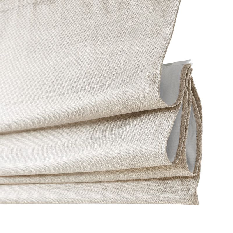 Gracie Mills Calyx Textured Room Darkening Cordless Roman Window Shade - 33x64"