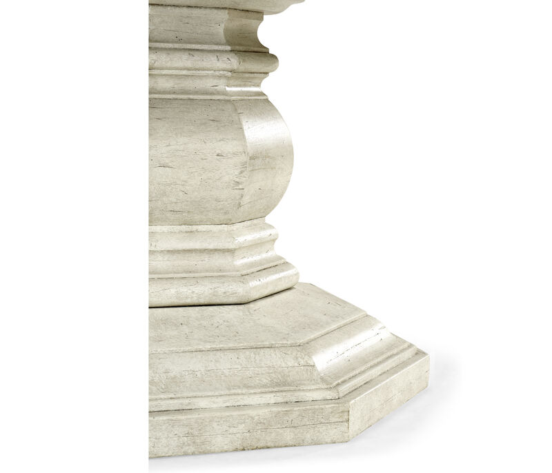 Whitewash Round Extendable Dining Table