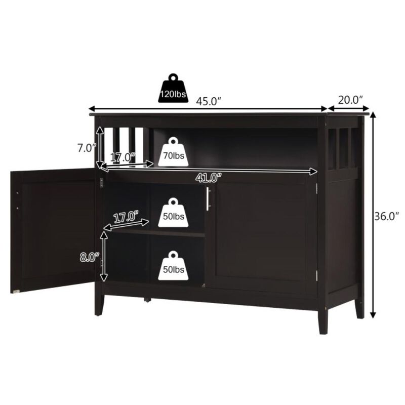 Hivvago Modern Practical Wooden Kitchen Lockers with Large Storage Space