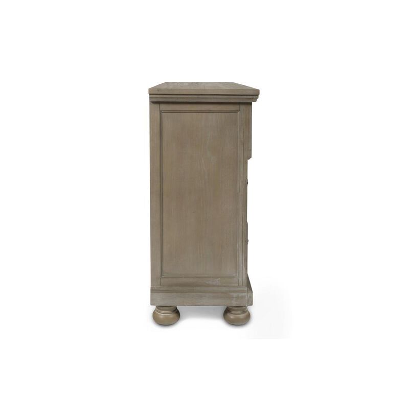 New Classic Furniture Furniture Allegra Solid Wood Engineered Wood Dresser in Pewter