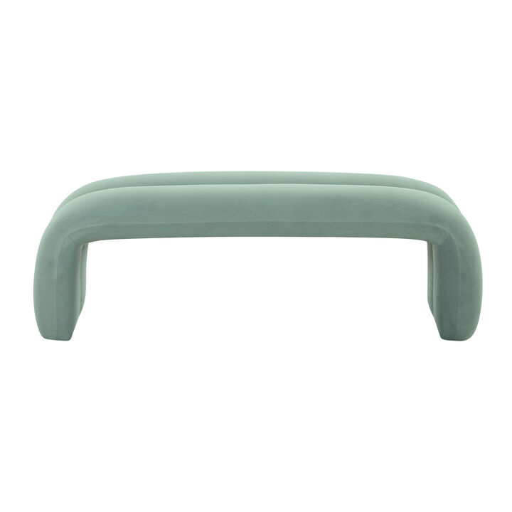 Leigh Cream Velvet Channeled Bench