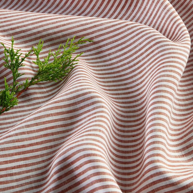 Solino Home 100% Pure Linen Tablecloth | Narrow Stripe