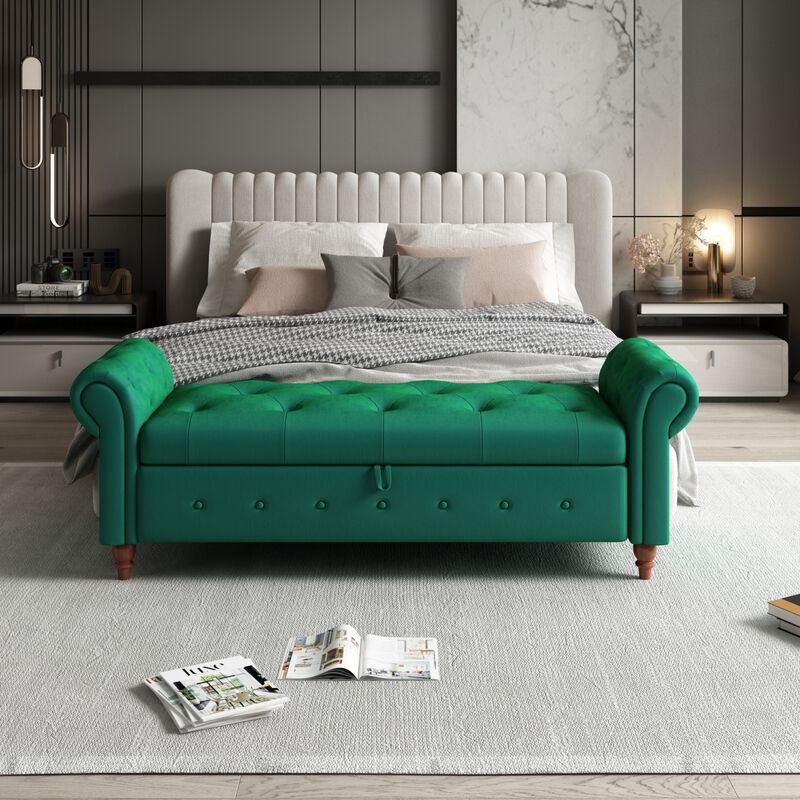 63" Bed Bench Velvet
