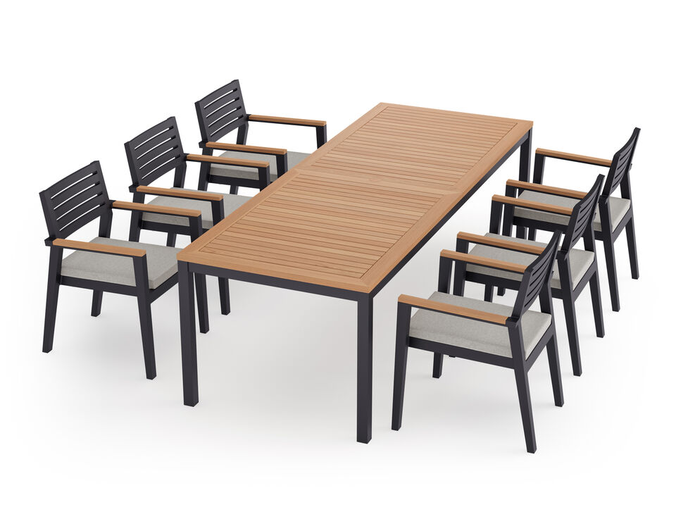 Rhodes 7 Piece Patio Dining Set with 96 in. Table