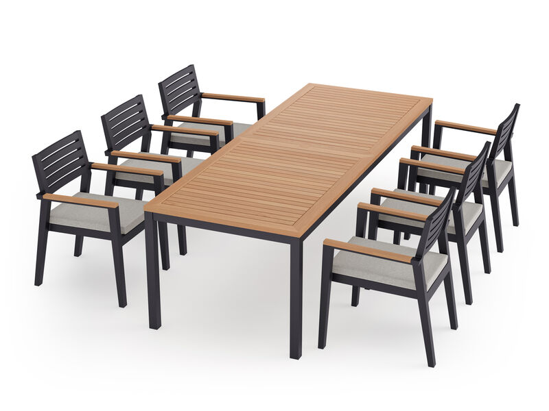 Rhodes 7 Piece Patio Dining Set with 96 in. Table
