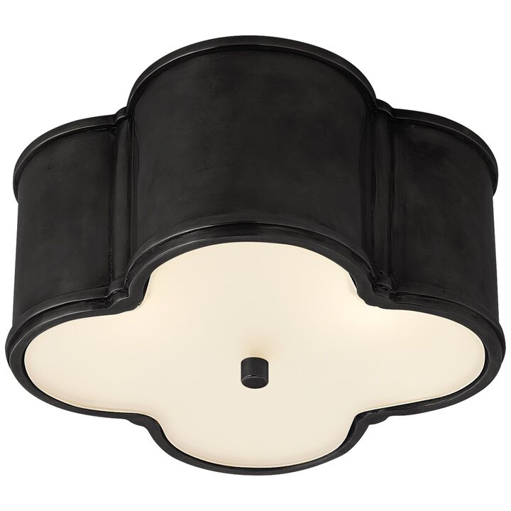 Basil Small Flush Mount in Gun Metal