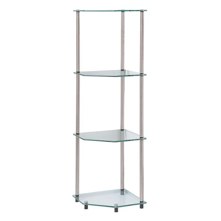 Convience Concept, Inc. Designs2Go Classic Glass 4 Tier Corner Shelf