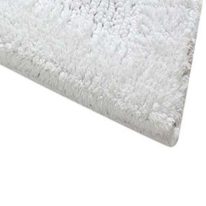 Knightsbridge Naples 220 GSF Non Skid Back Bath Rug 24 x 40 - Light Blue