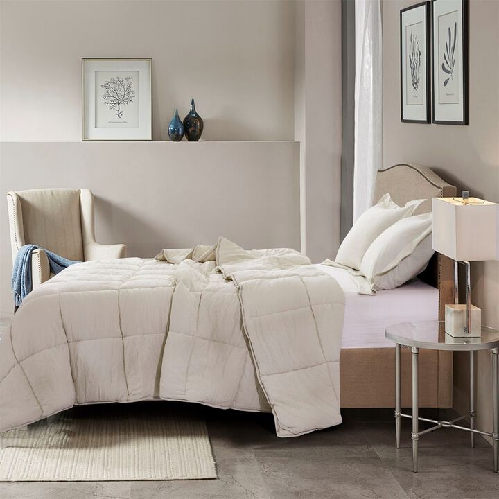 Ultra-Soft Microfiber Reversible Comforter Set – 3-Piece Bedding Ensemble