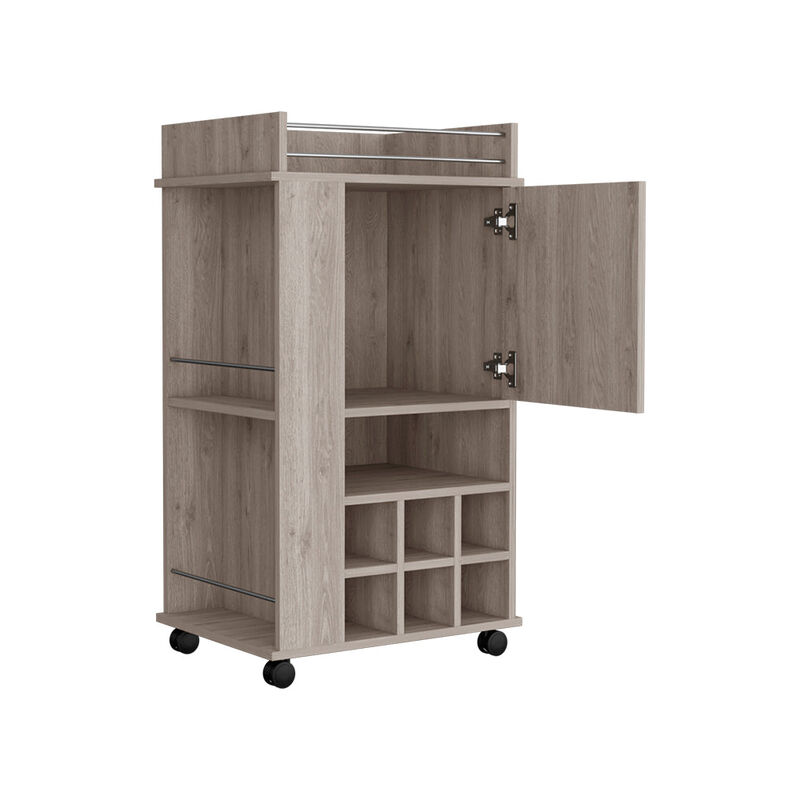 Bar Cart Reese, Living Room, Light Gray