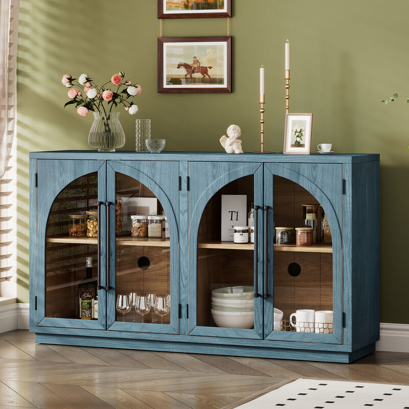 Retro Style Sideboard Cabinet with 4 Doors