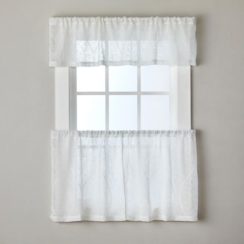 SKL Home By Saturday Knight Ltd Isabella Lace Valance - 56X13", White