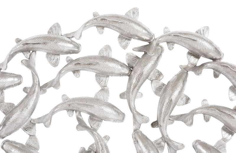 Koi Wall Art in Silver