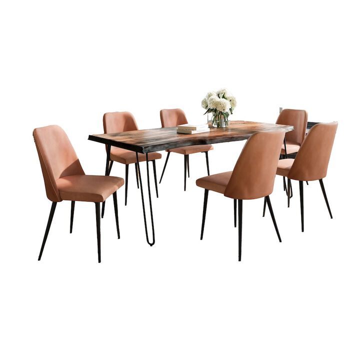 Jofran Nature's Edge Seven Piece Solid Acacia Dining Set
