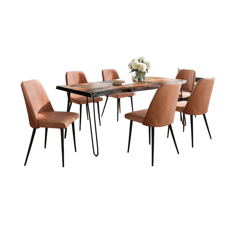 Jofran Nature's Edge Seven Piece Solid Acacia Dining Set