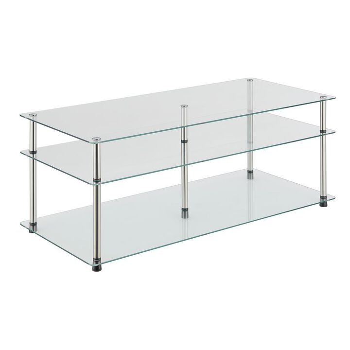 Convience Concept, Inc. Designs2Go Classic Glass 3 Tier Coffee Table