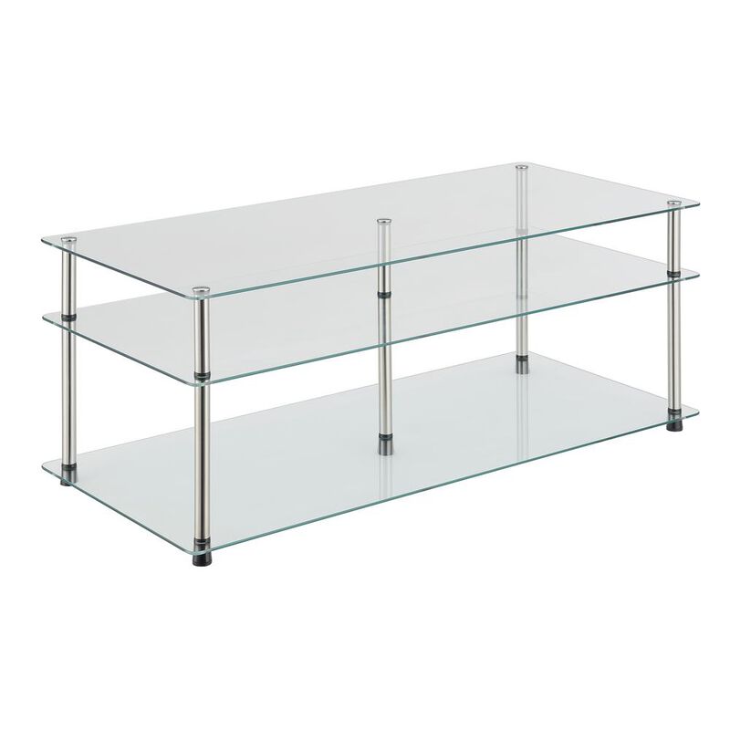 Convience Concept, Inc. Designs2Go Classic Glass 3 Tier Coffee Table