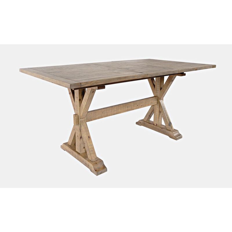 Jofran Modern Rustic Solid Wood Counter Height 78 Extension Dining Table
