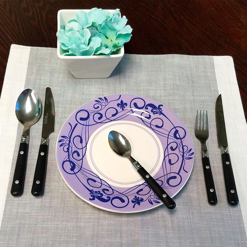 Gibson Home Casual Living 58 Piece Stainless Steel Flatware Set in Black