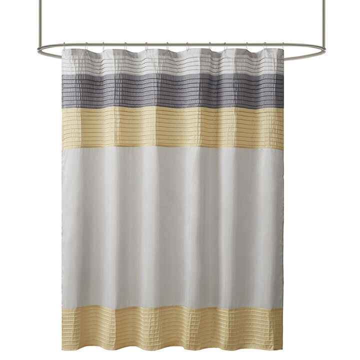 Gracie Mills Nixon Faux Silky Lightweight Shower Curtain