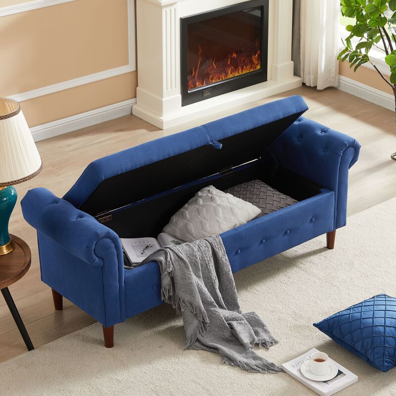 Multifunctional Storage Sofa Stool Space-Saving Ottoman with Hidden Compartment & Seating